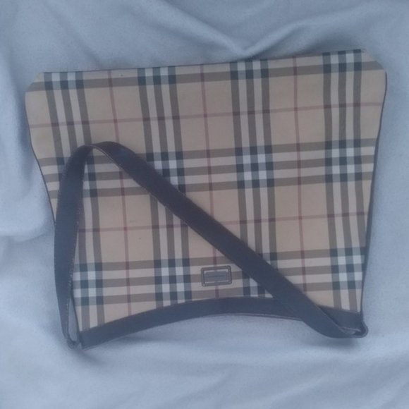 Large Burberry bag purse brown nova check leather - Picture 12 of 16